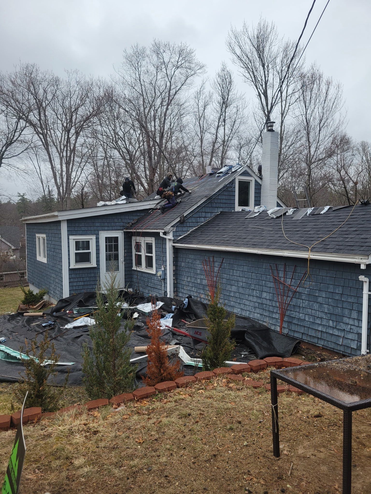 Project in Barrington, NH by Tall pine roofing