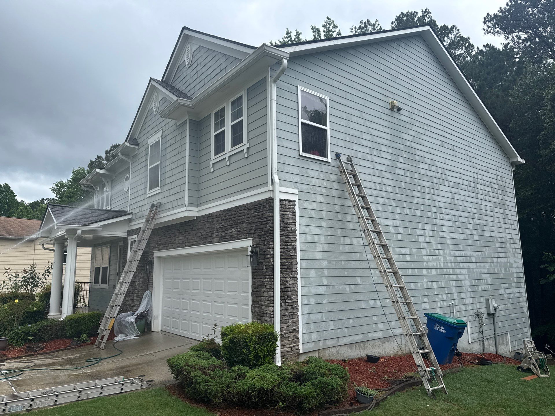 Full Exterior House Painting and Color Transformation in Atlanta by Swift Home Renovations
