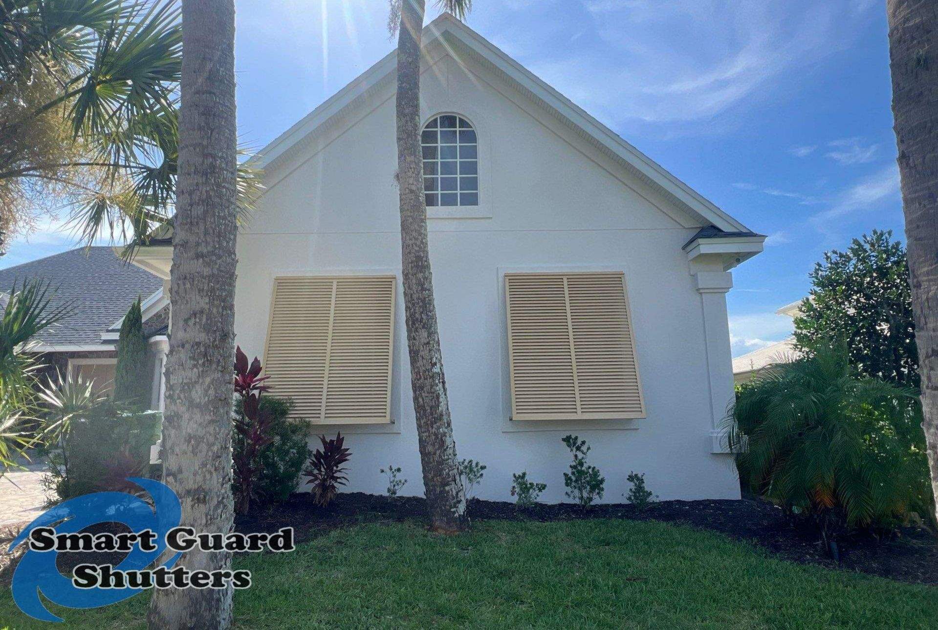 Decorative Bahamas in Beige  by Smart Guard Shutters