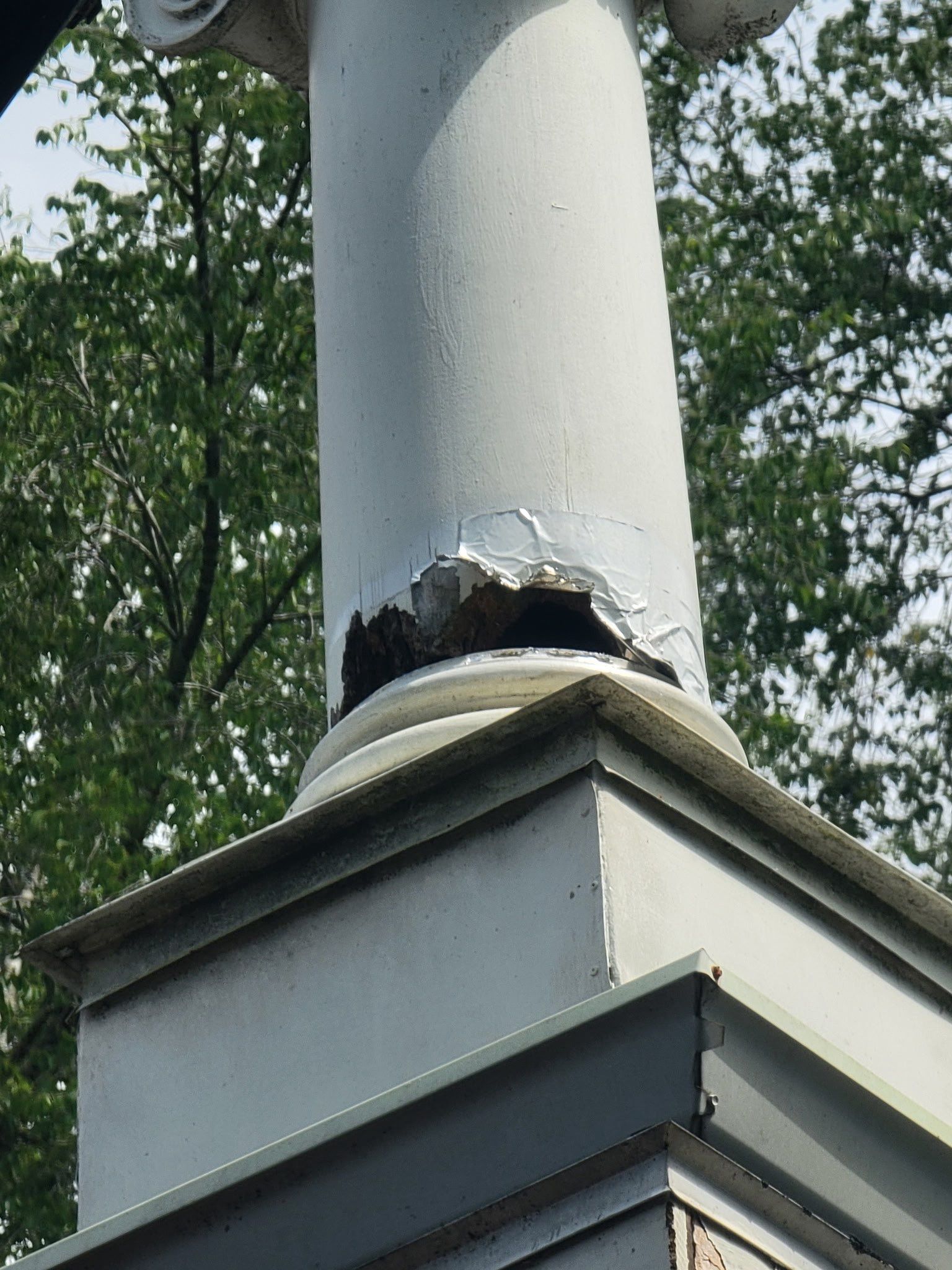 Architectural Column Restoration and Exterior Painting in Oxford by PGP Surface Solutions, LLC
