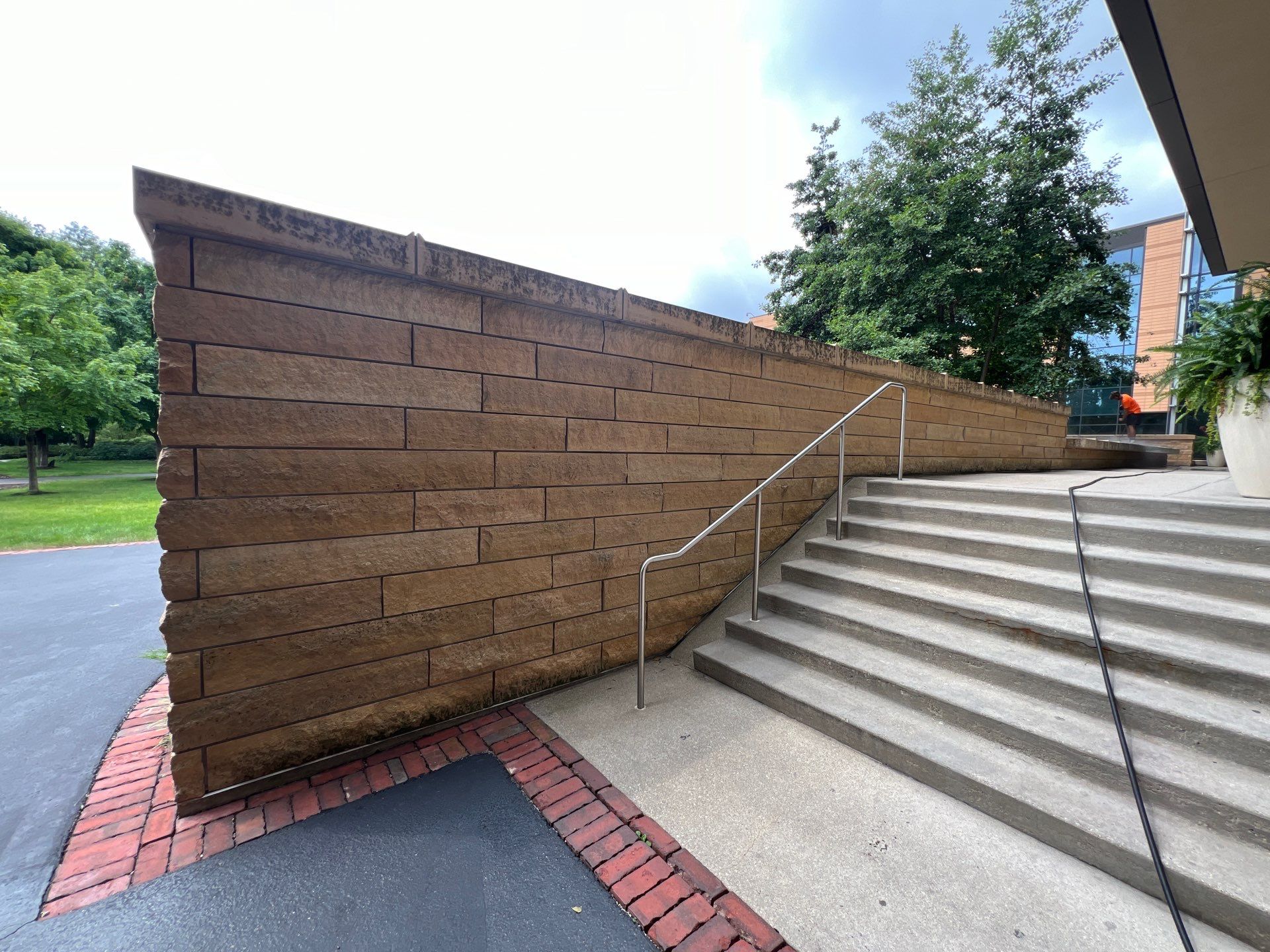 natural stone using Algaecide, soft wash soap by Northern Power Washing LLC.