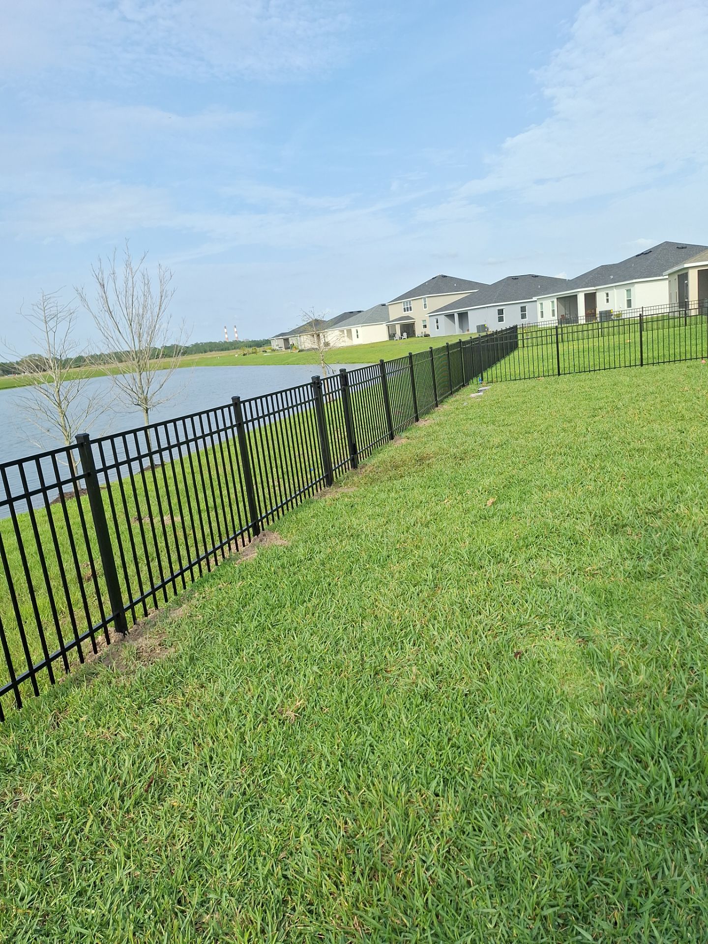 Aluminum Fence Installation using Black 3 Rail Aluminum Fence by Asap fence and gates, LLC