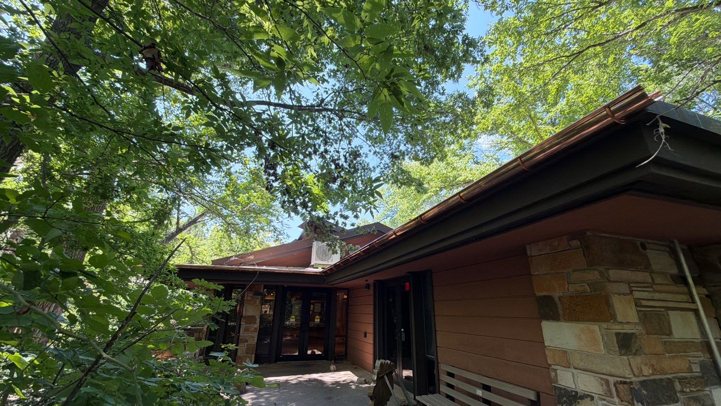 Copper Gutter Installation and Shingle Roof Replacement in Sulphur by BANA Roofing and Solar Supply