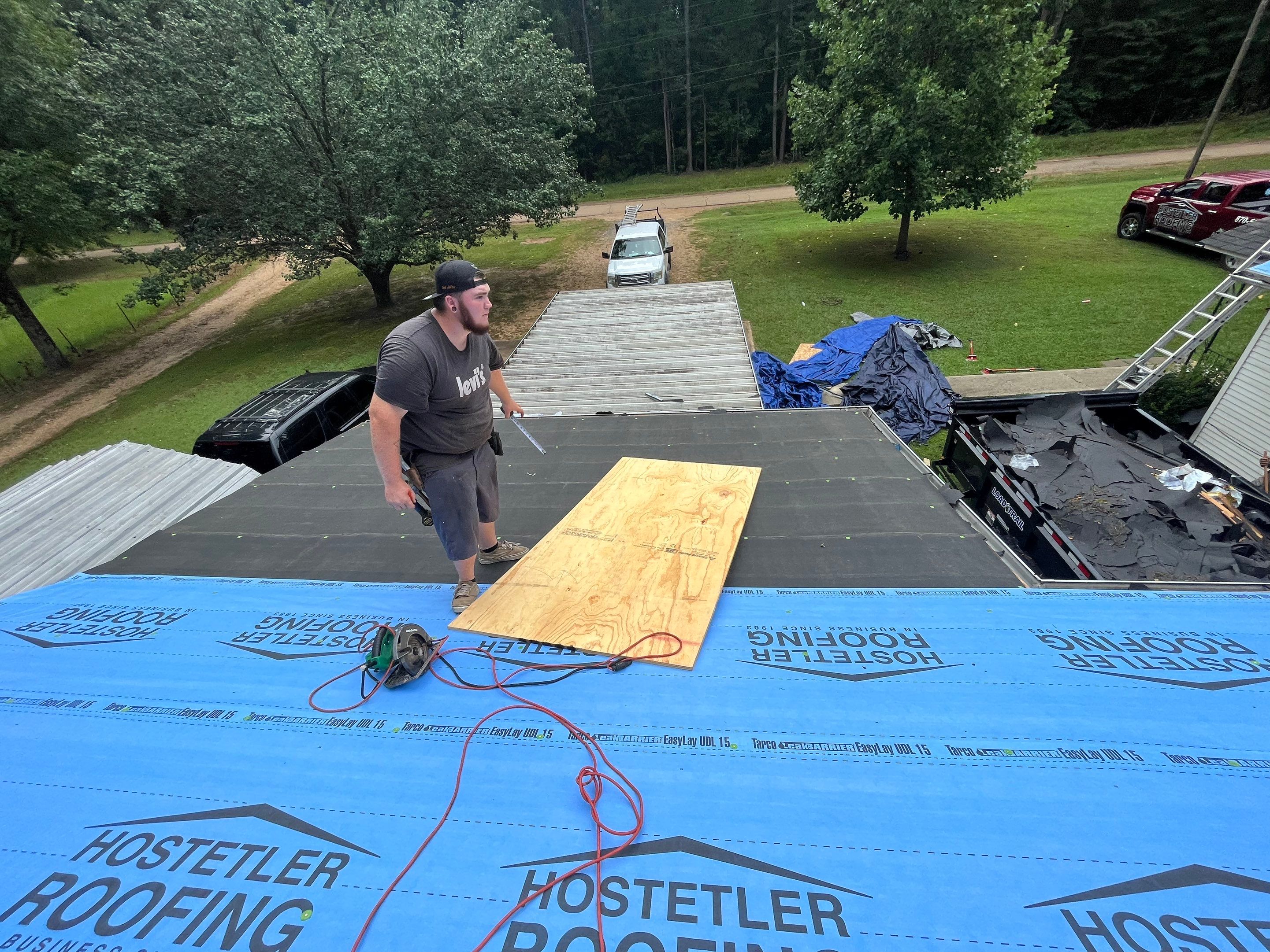 Residential Shingle Reroof using CertainTeed XT25: Moire Black by Hostetler Roofing