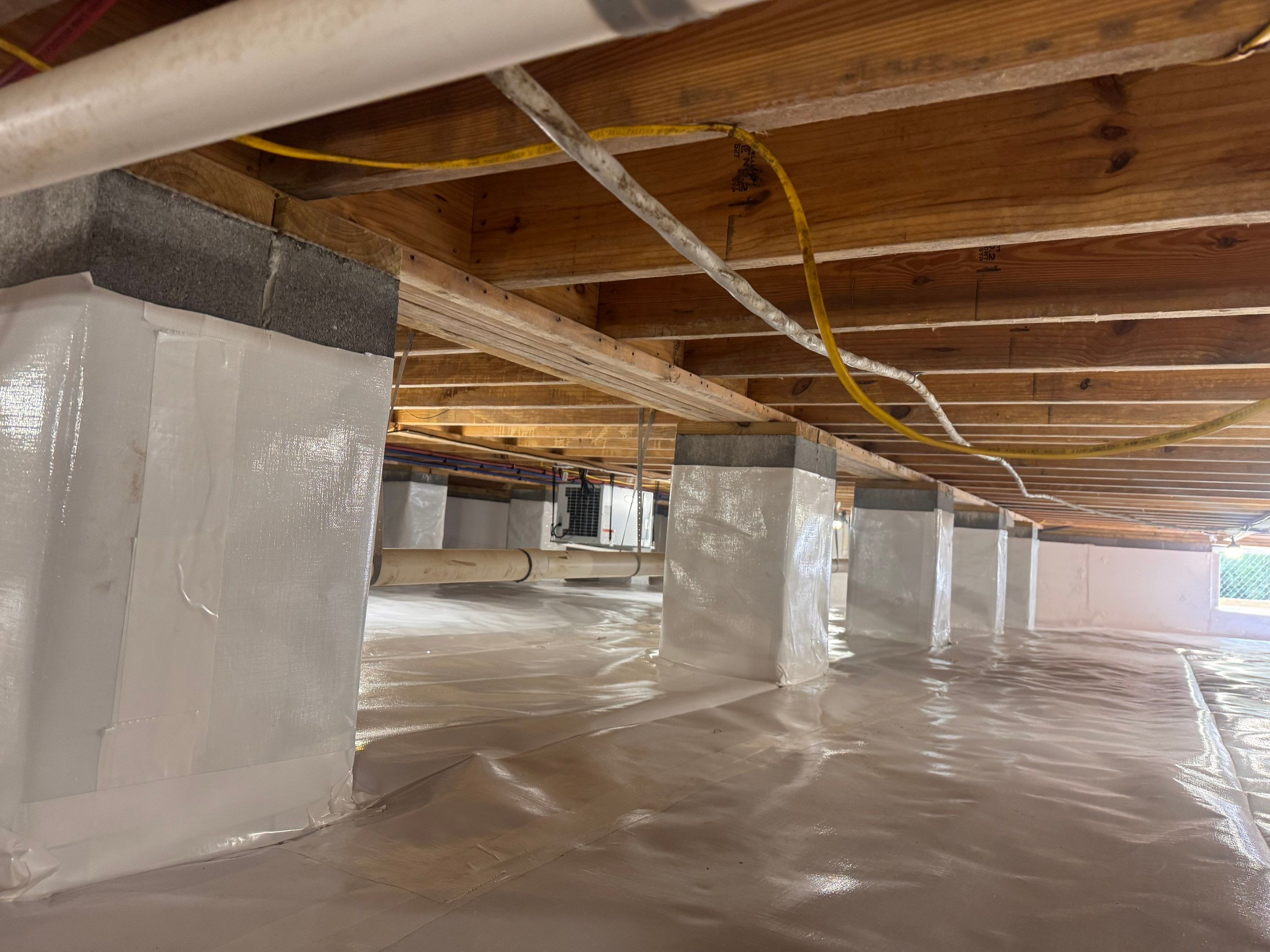 Premium Encapsulation with 20Mil, Borafoam insulation and Light System. by Impact Crawlspace