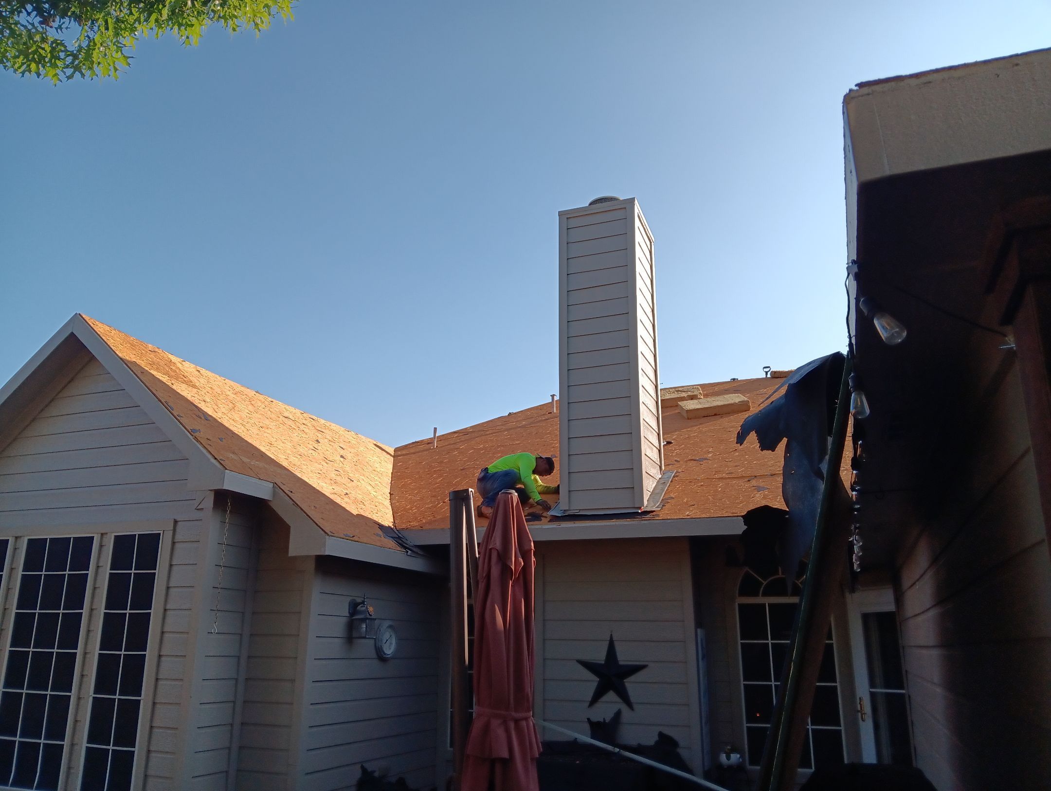 Exterior Makeover Reroof, Gutters and Exterior Paint by Tex-Line Roofing