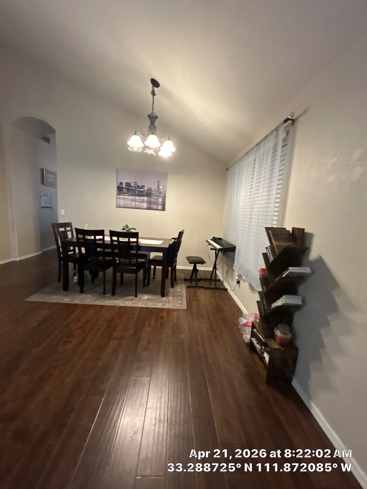 Dark Wood Laminate Floor Installation and Dining Room Renovation in Chandler by CompanyCam Sales Demo