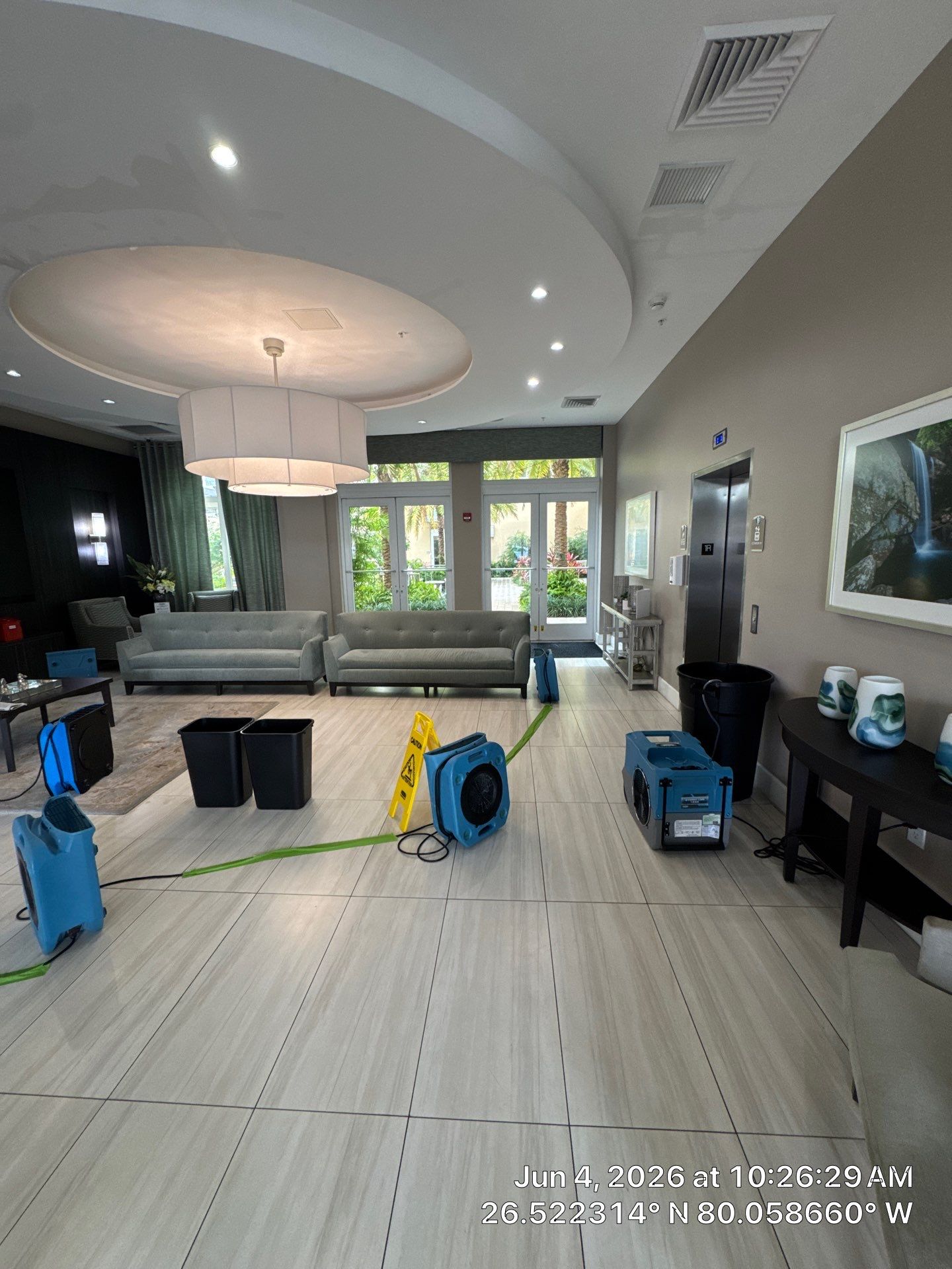 Commercial Water Damage Mitigation and Floor Drying in Boynton Beach by SuperClean