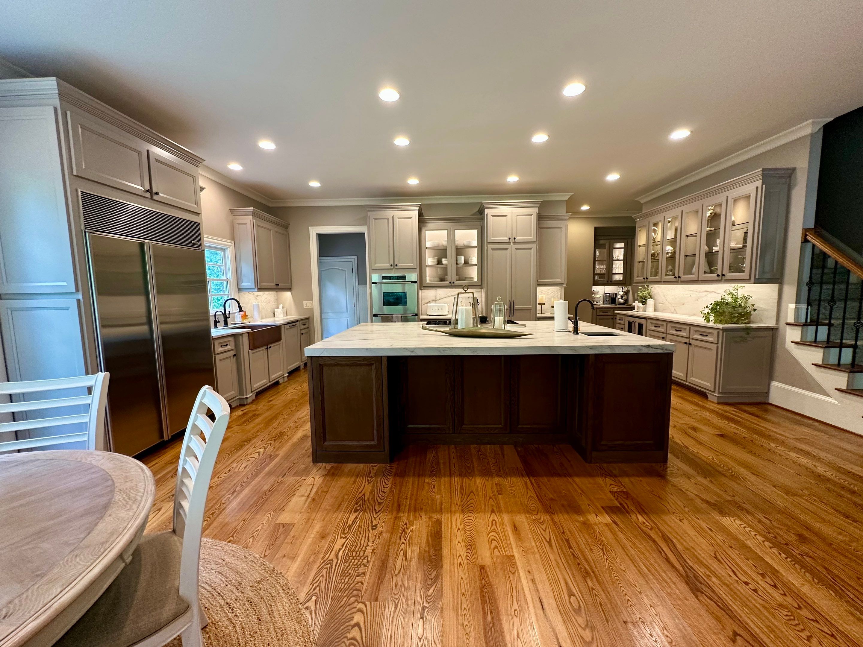 Cabinet Transformation – Kitchen & Living Room by Atlanta's Paint Doctor