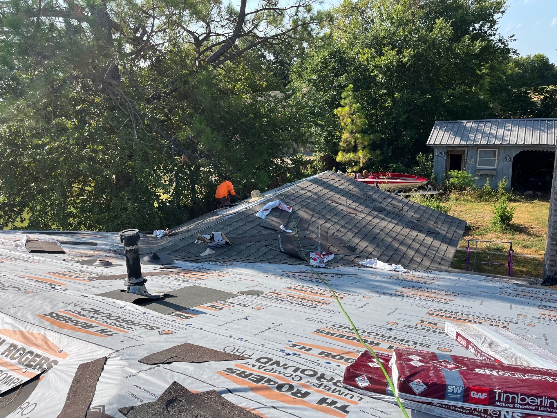 GAF Timberline Architectural Shingle Roof Replacement in Wynnewood by BANA Roofing and Solar Supply
