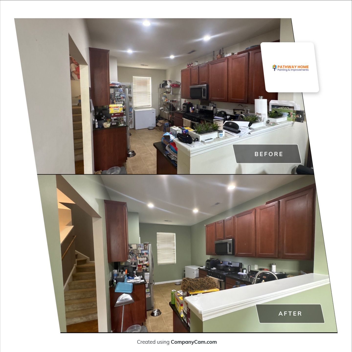Transformation Complete for Paul & Vickie’s Home by Pathway Home Painting & Improvements