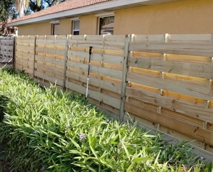 Wood Fence Installation using Shadowbox Wood Fence by Asap fence and gates, LLC