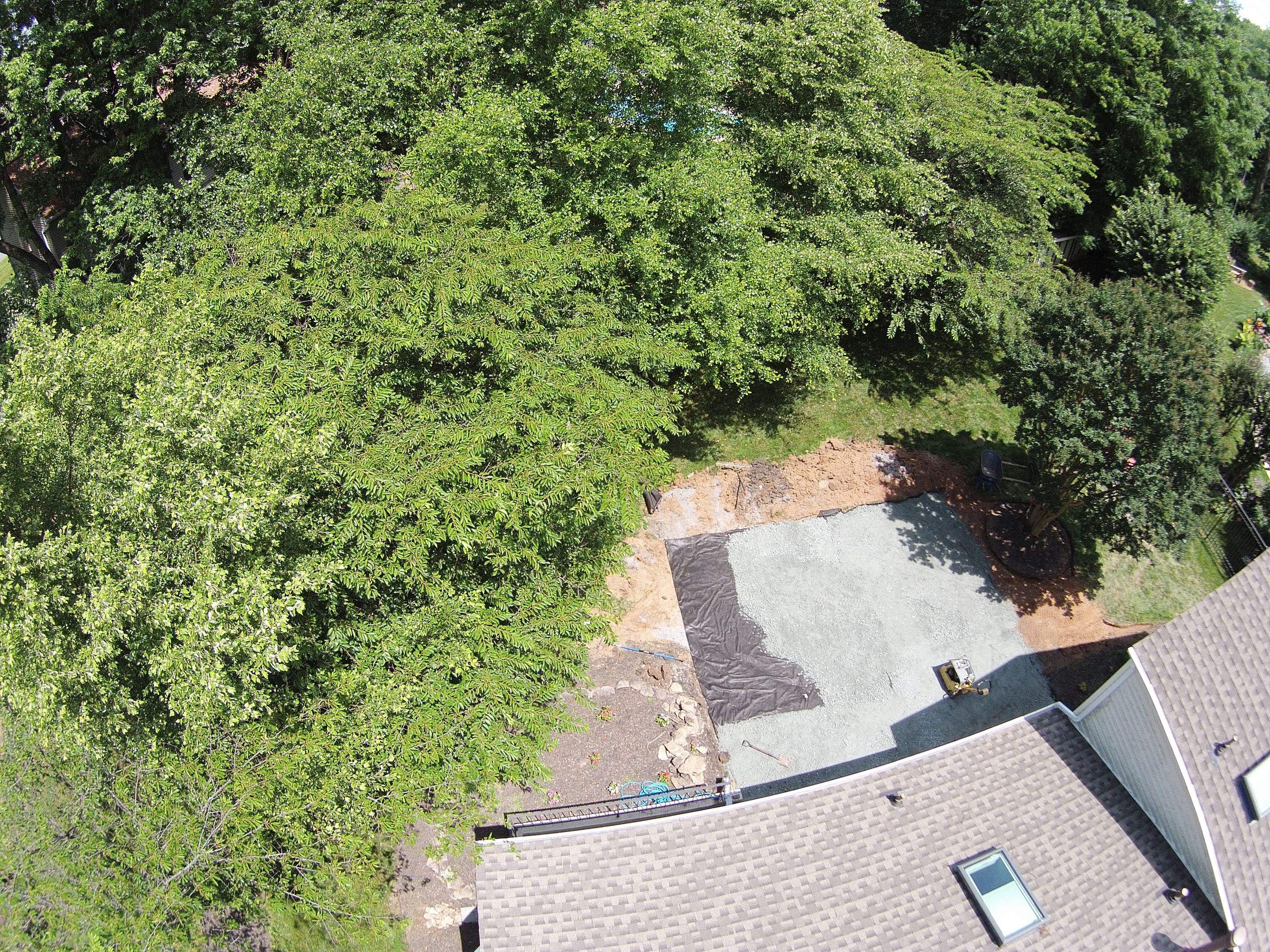 Backyard Transformation using Techo-Bloc Pavers by The Smet Companies, LLC