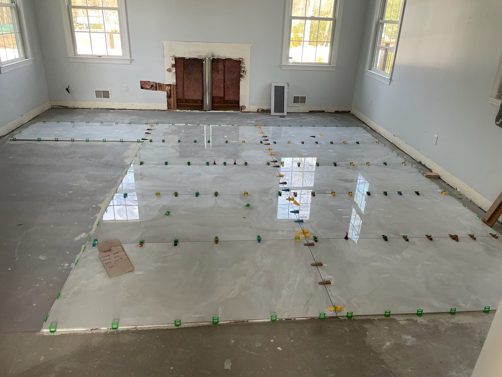Large Format Tile Installation by Footprints Floors Morristown