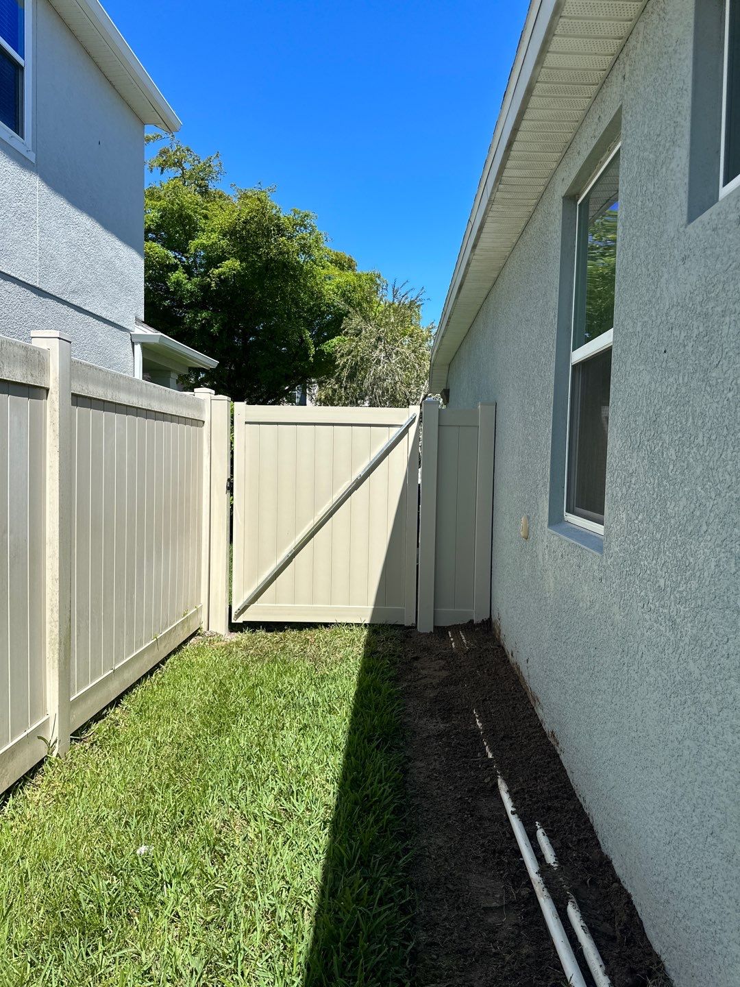 Aluminum Fence Installation using Black 3 Rail Aluminum and Vinyl Privacy Fence  by Asap fence and gates, LLC