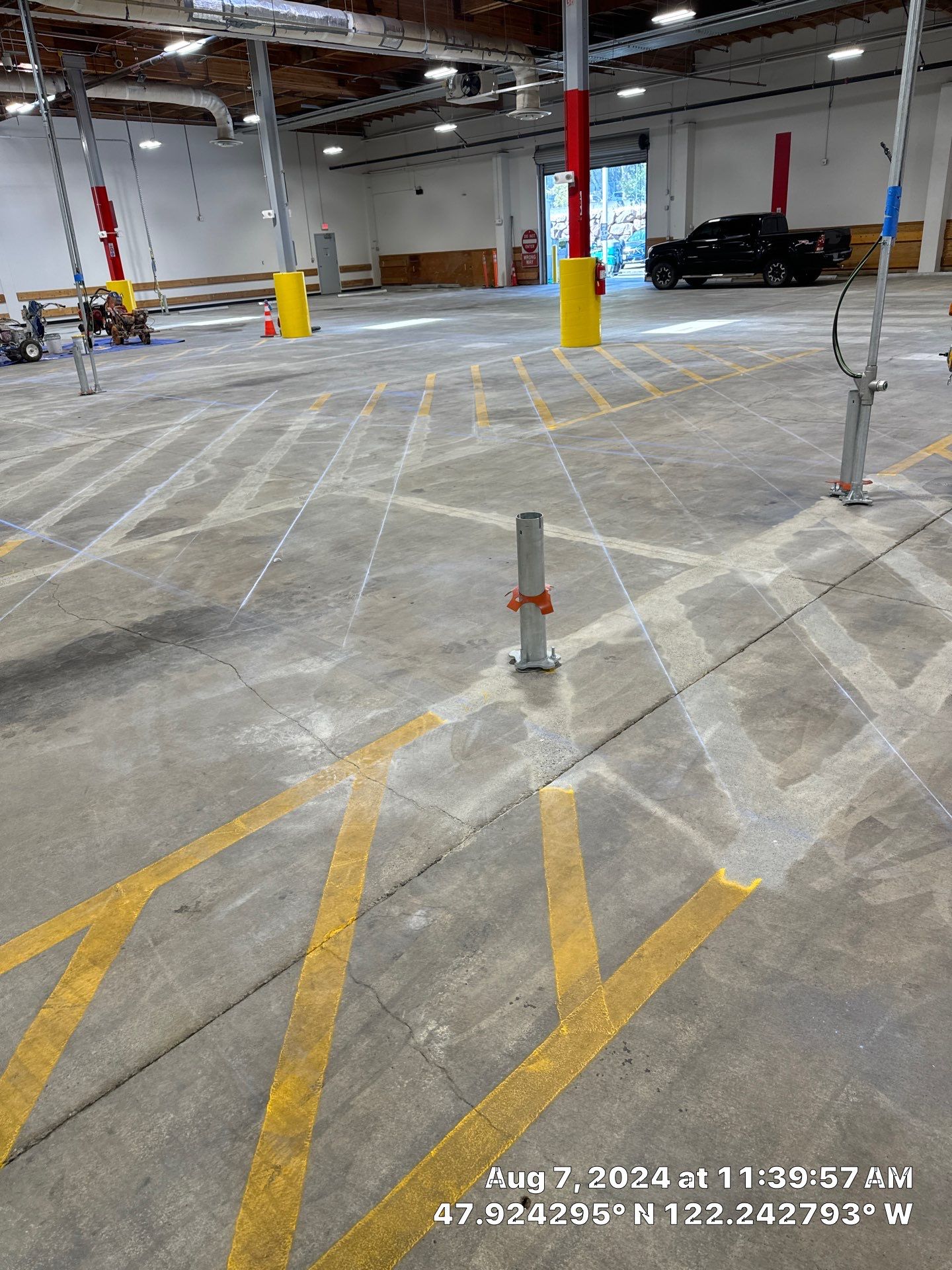 USPS Asphalt Patch Repair, Indoor Parking Lot Sandblast, Outdoor Parking Lot Sealcoating & Indoor/Outdoor Parking Lot Striping  by Jireh Asphalt & Concrete Inc 