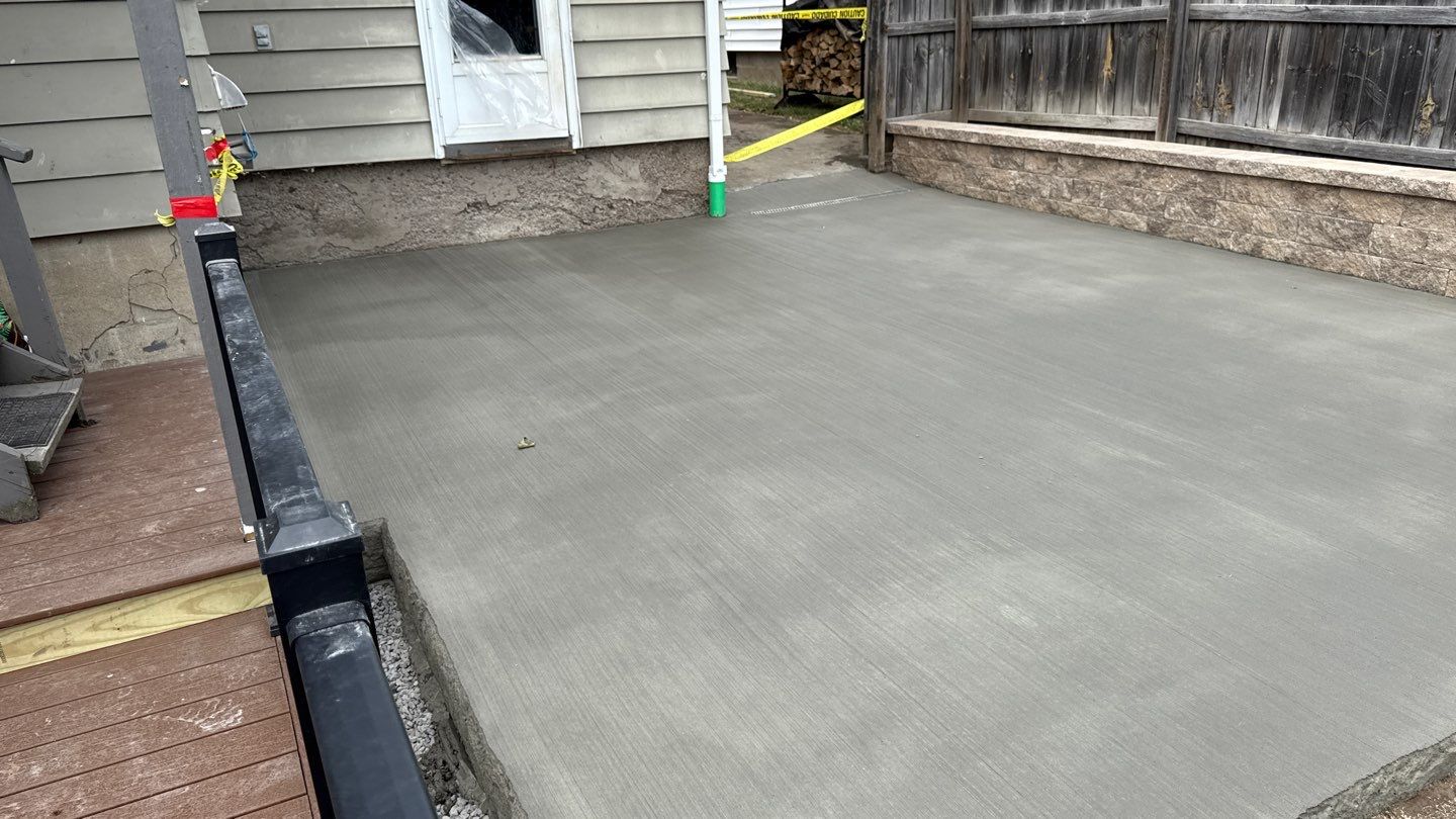 Broom Finish Patio  by NG Masonry & Construction LLC