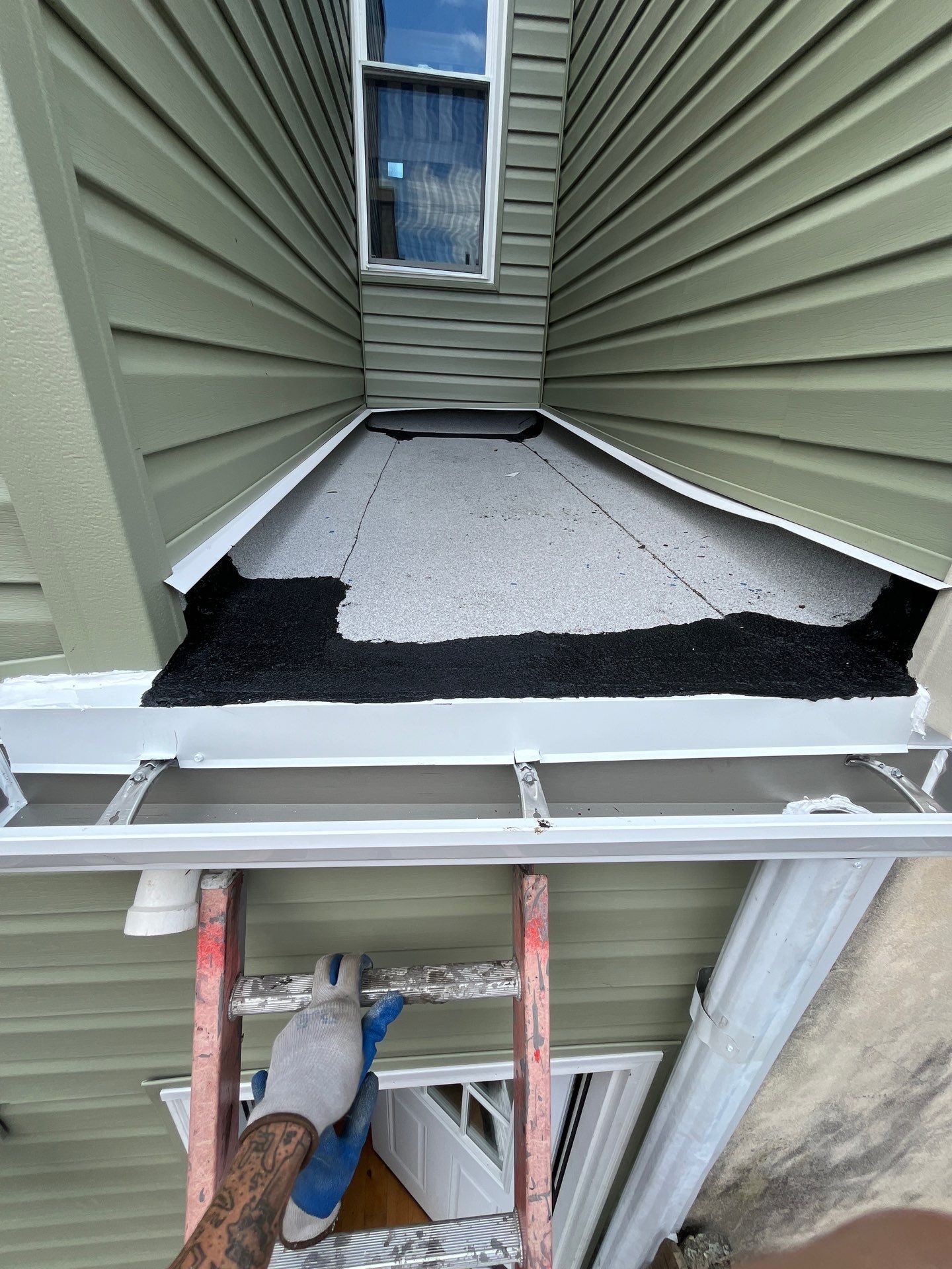 Back Wall Siding Replacement & Breezeway Roof. by Philadelphia Quality Roofing