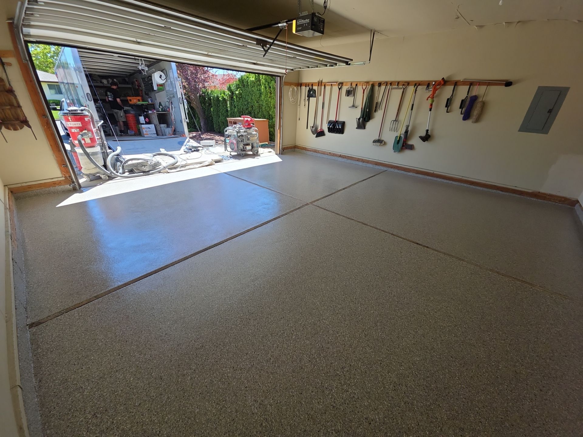 Garage Transformation using Claystone Hybrid by Croc Coatings, LLC