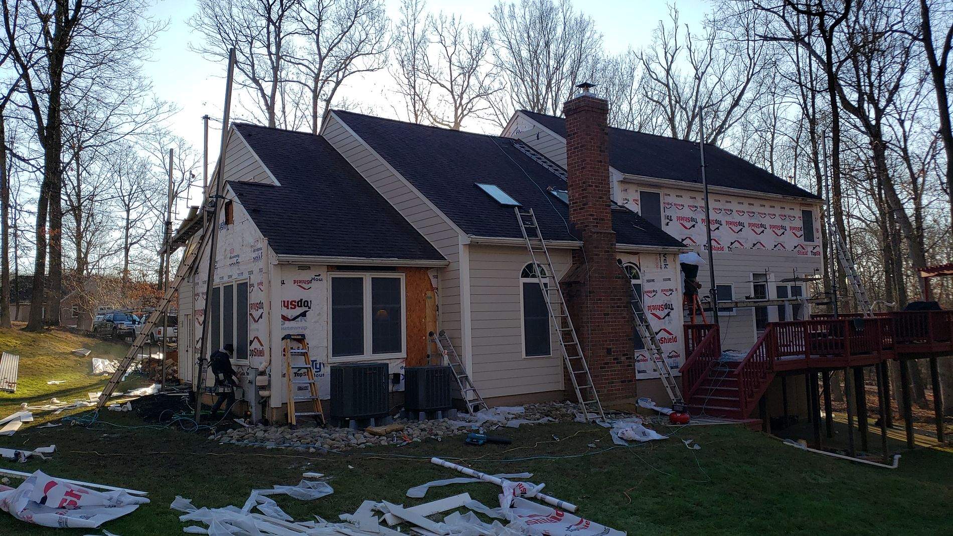 Siding Installation using James Hardie Siding- Cobblestone & Provia Signet Entry Door by Roof Right Inc