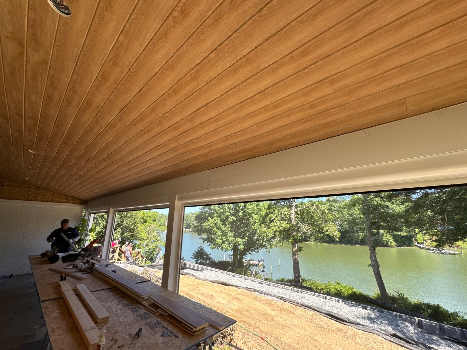 Custom Tongue and Groove Porch Ceiling in Irvington by Cade Construction