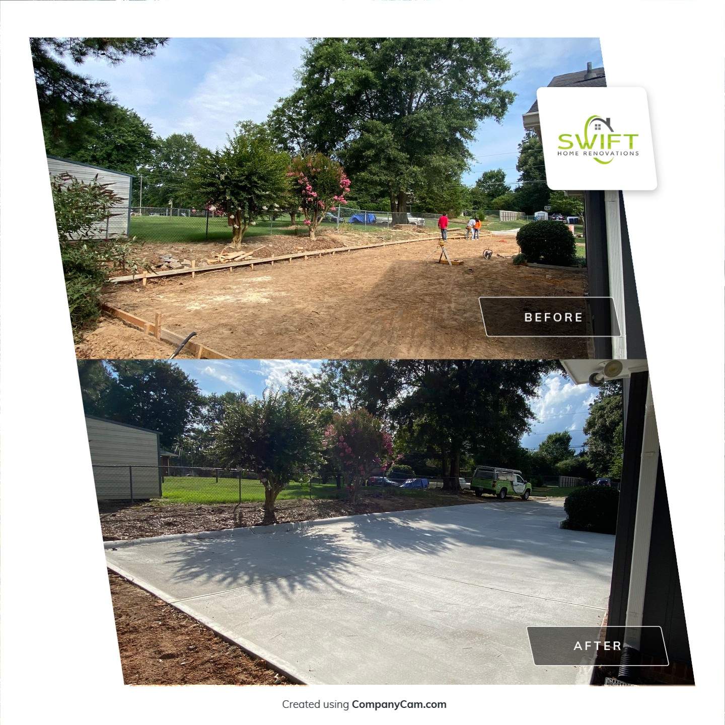 Driveway Replacement and New Concrete Walkway in Snellville by Swift Home Renovations 