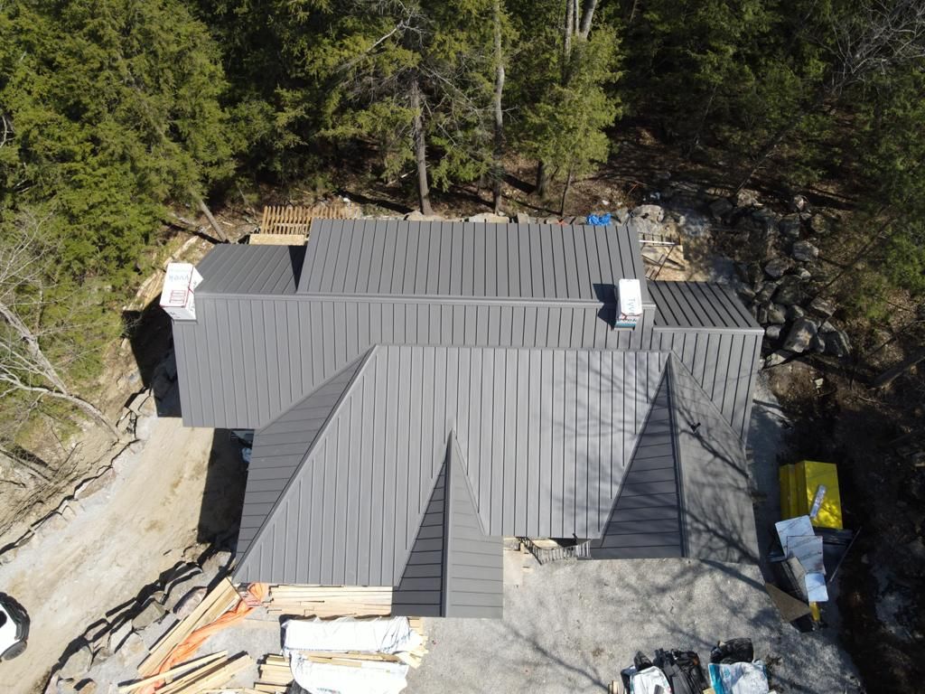 New Home Construction using 16" Standing Seam Panels by Jay Carter Roofing & Sheet Metal