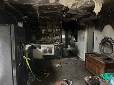 Fire damage in Russellville