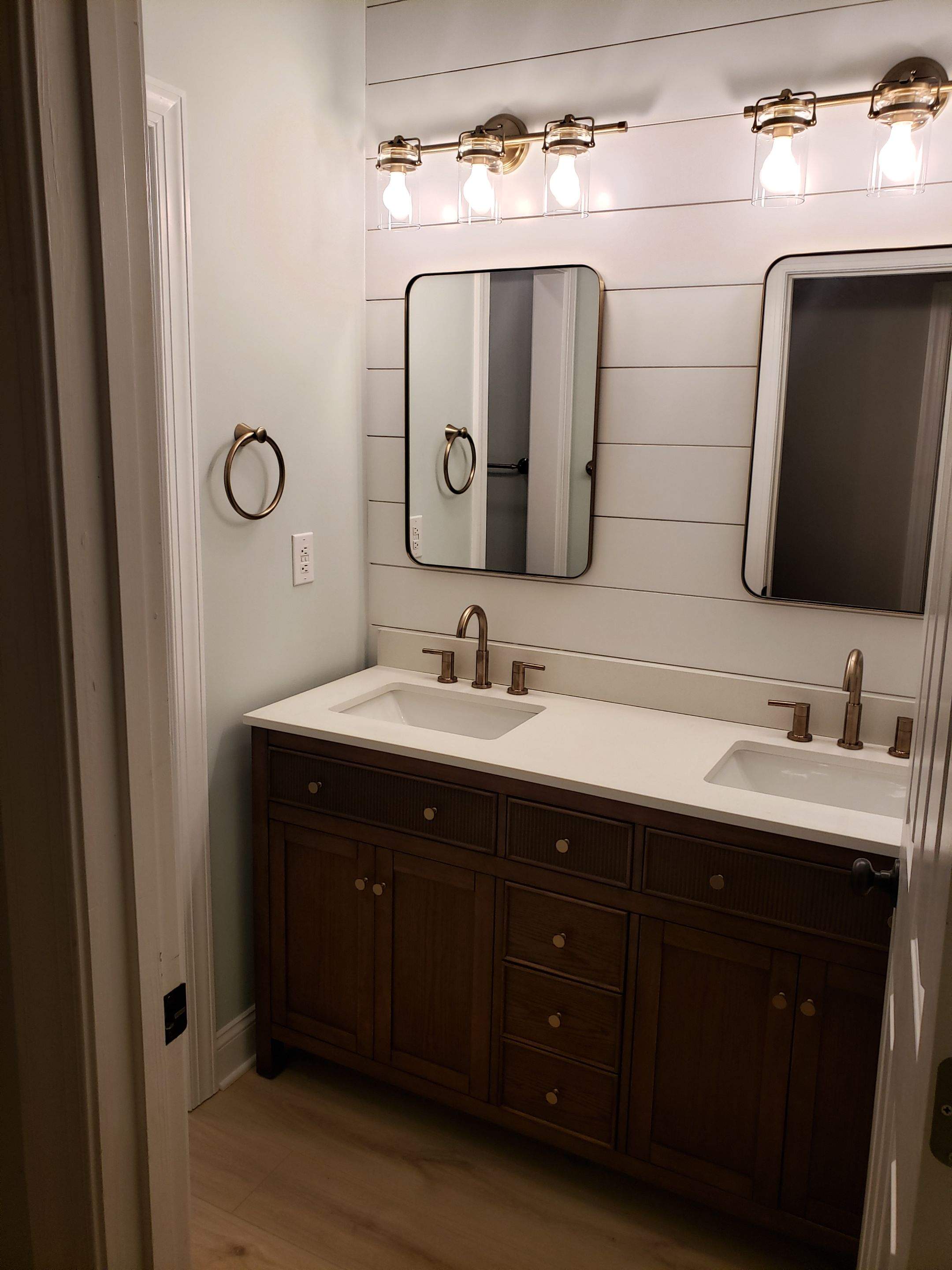 Bathroom Upgrade using Ship Lap by A Step Above Handy LLC 