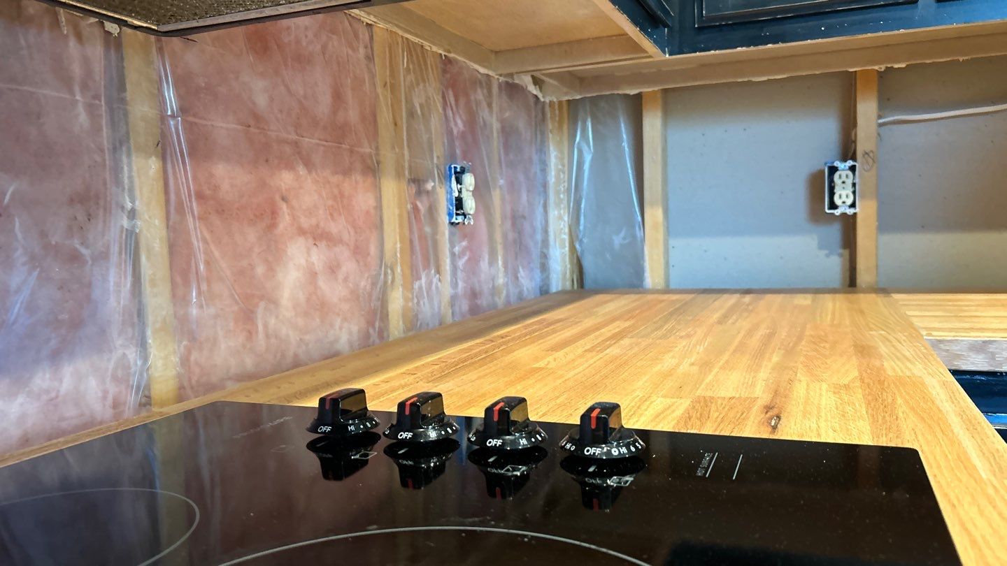 Subway tile backsplash  by Footprints Floors of Nashville