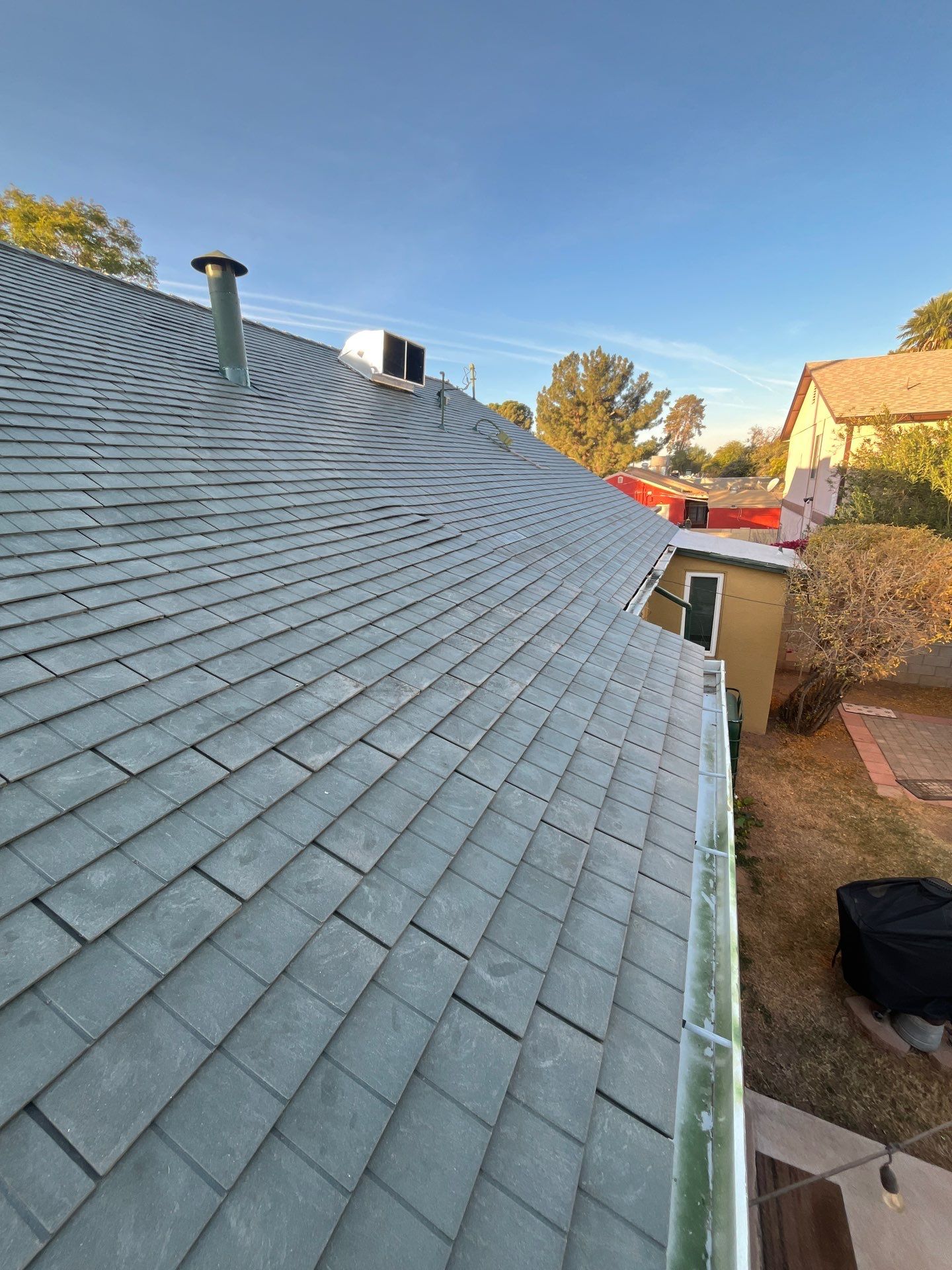 Slate Grey Enviroshake Tile by Reimagine Roofing