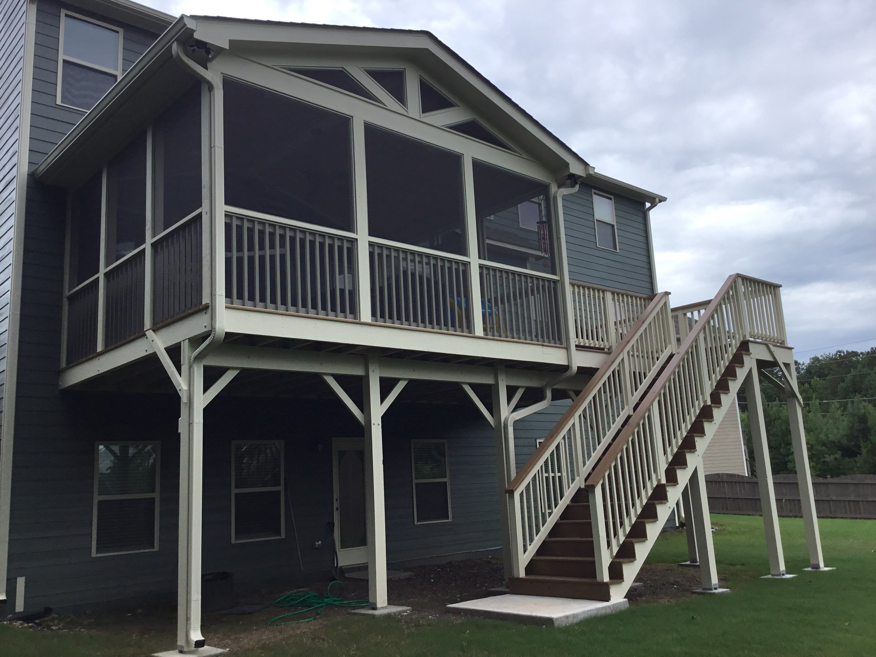 Elevated Screened-In Porch and Deck Installation in Canton by Swift Home Renovations