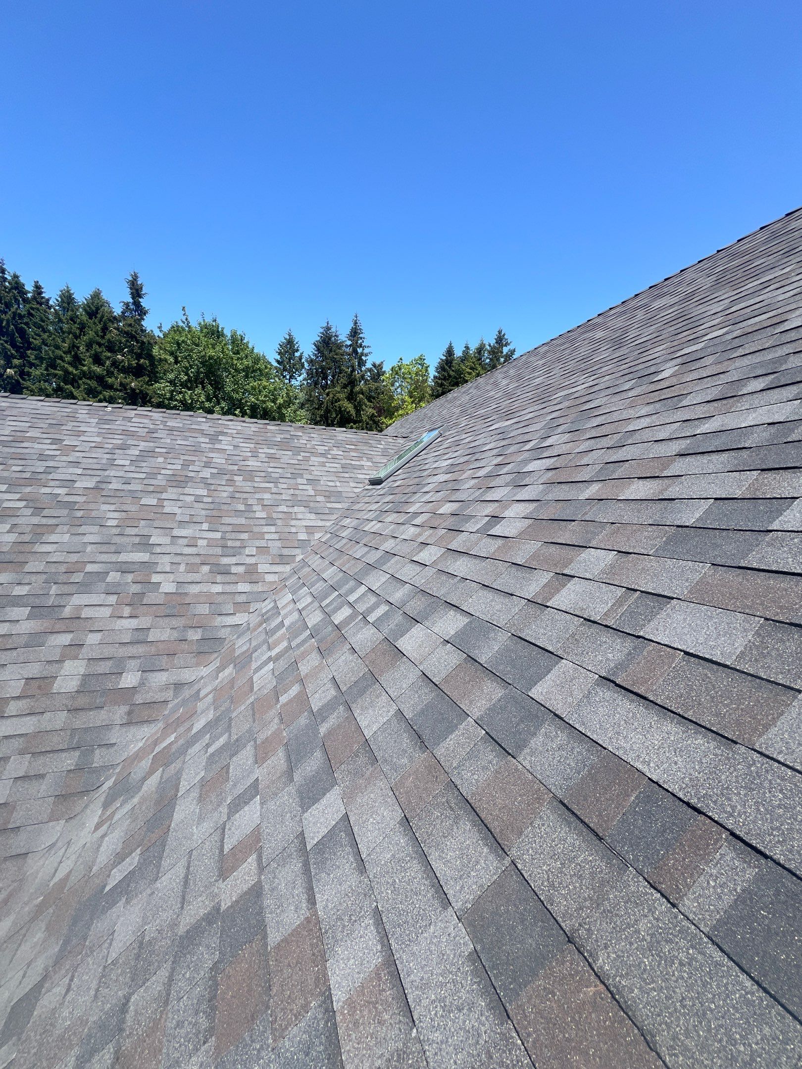 Residential Roofing Installation using Malarkey Vista (Color: Black Oak) by Orezona Building & Roofing Company, Inc.