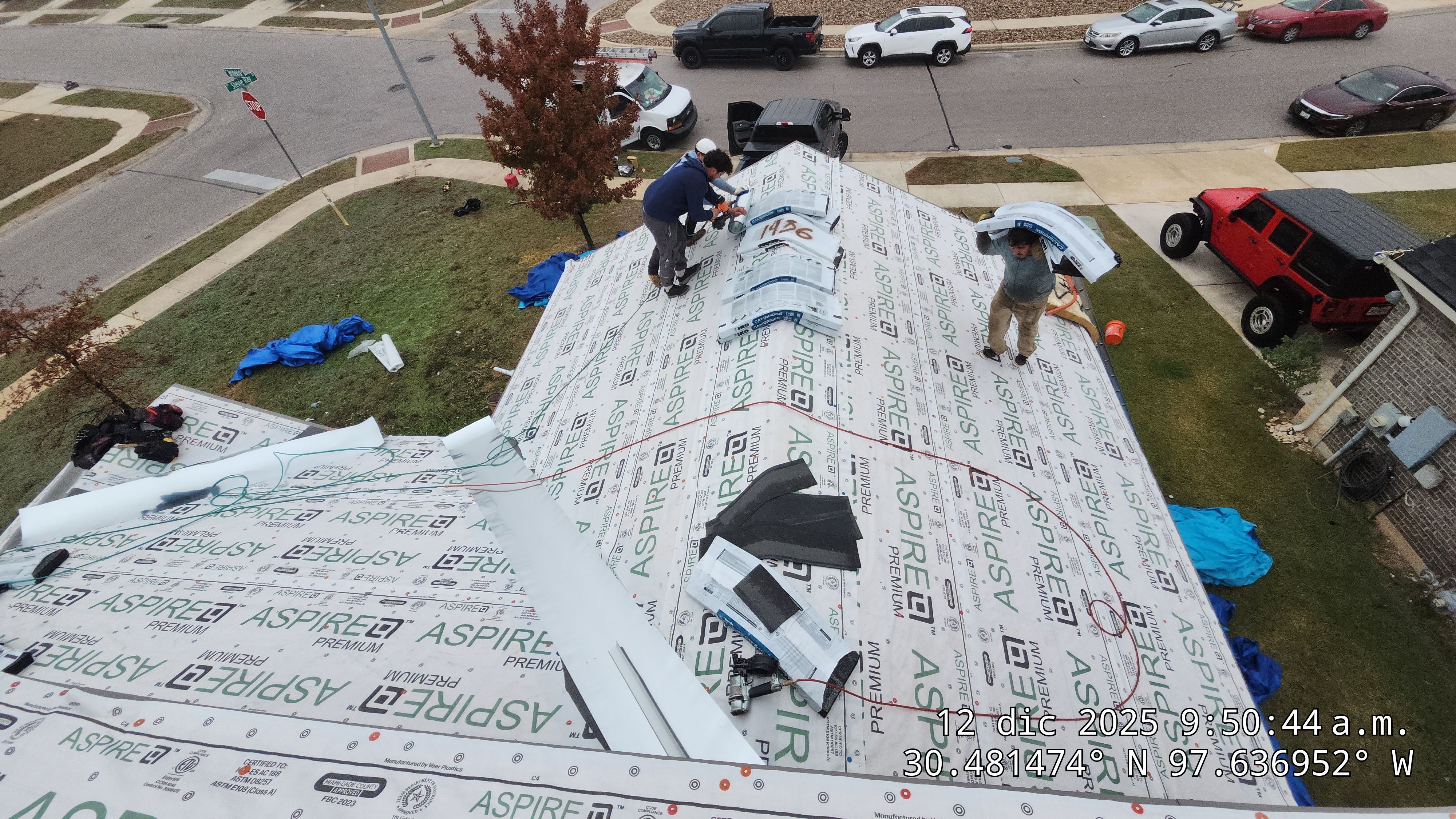 Architectural Shingle Roof Replacement Following Hail Damage in Round Rock by Caliber Restoration LLC