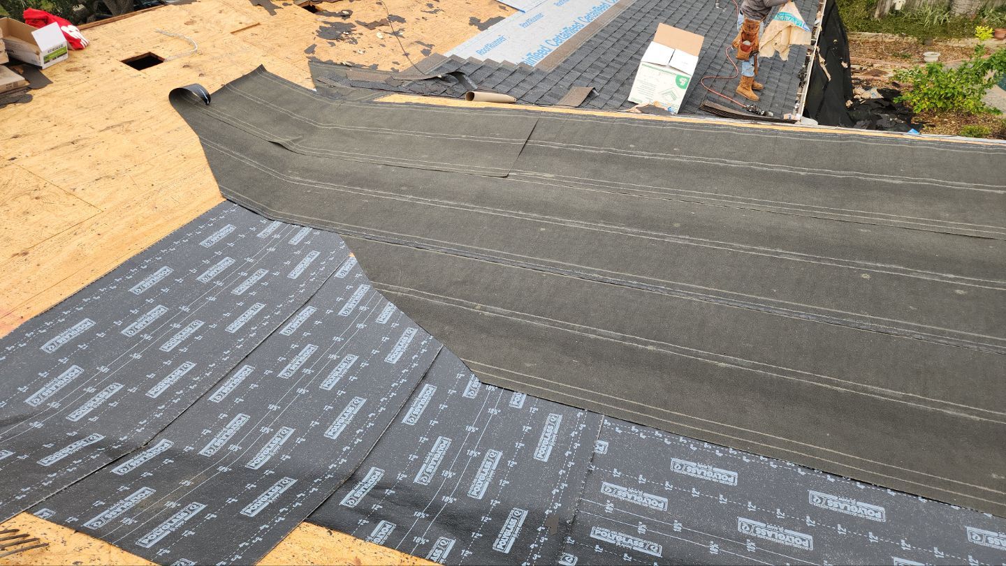 Residential Roofing Installation using Certainteed Landmark Moire Black by Galvan Roofing and Construction