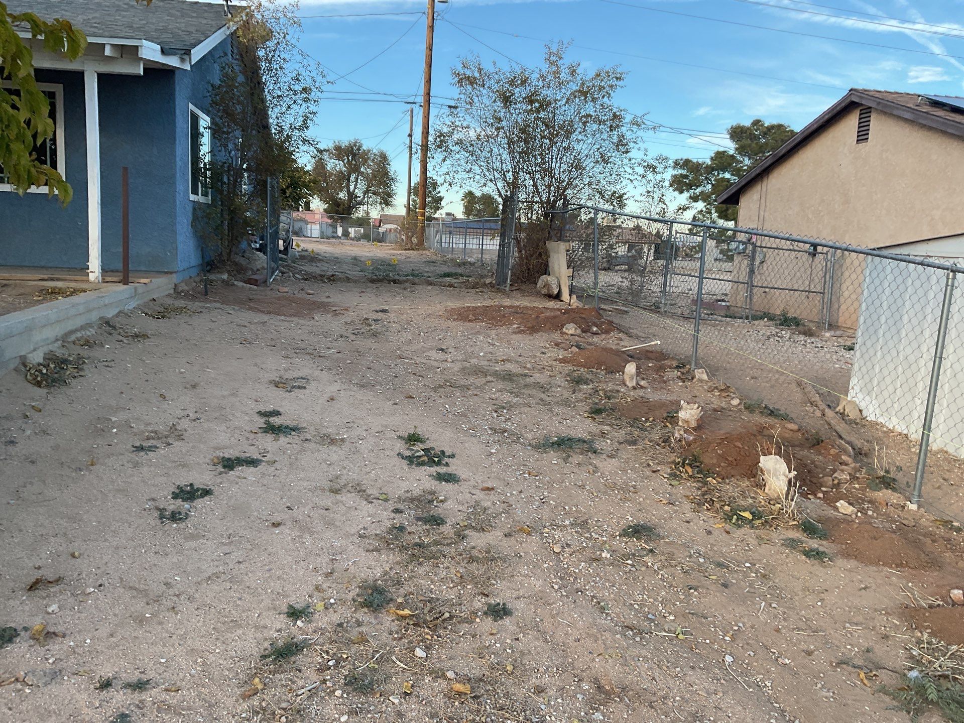 Fence Installation using vinyl and chain link  by Fence Guys Inc. 