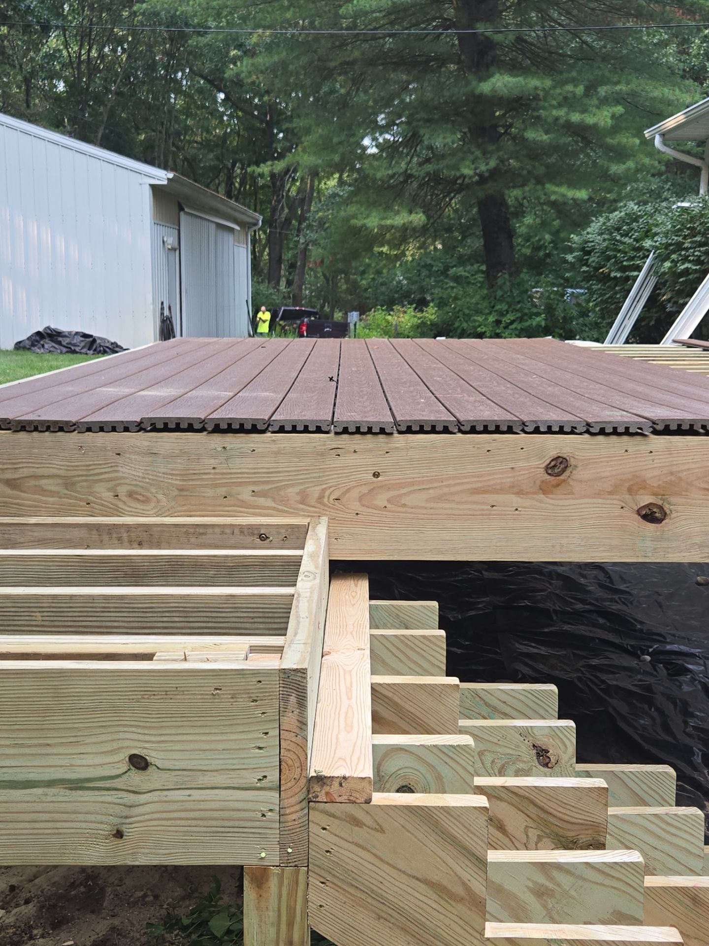 Deck and French Door Installation in Rockford by Cutting Edge Homes