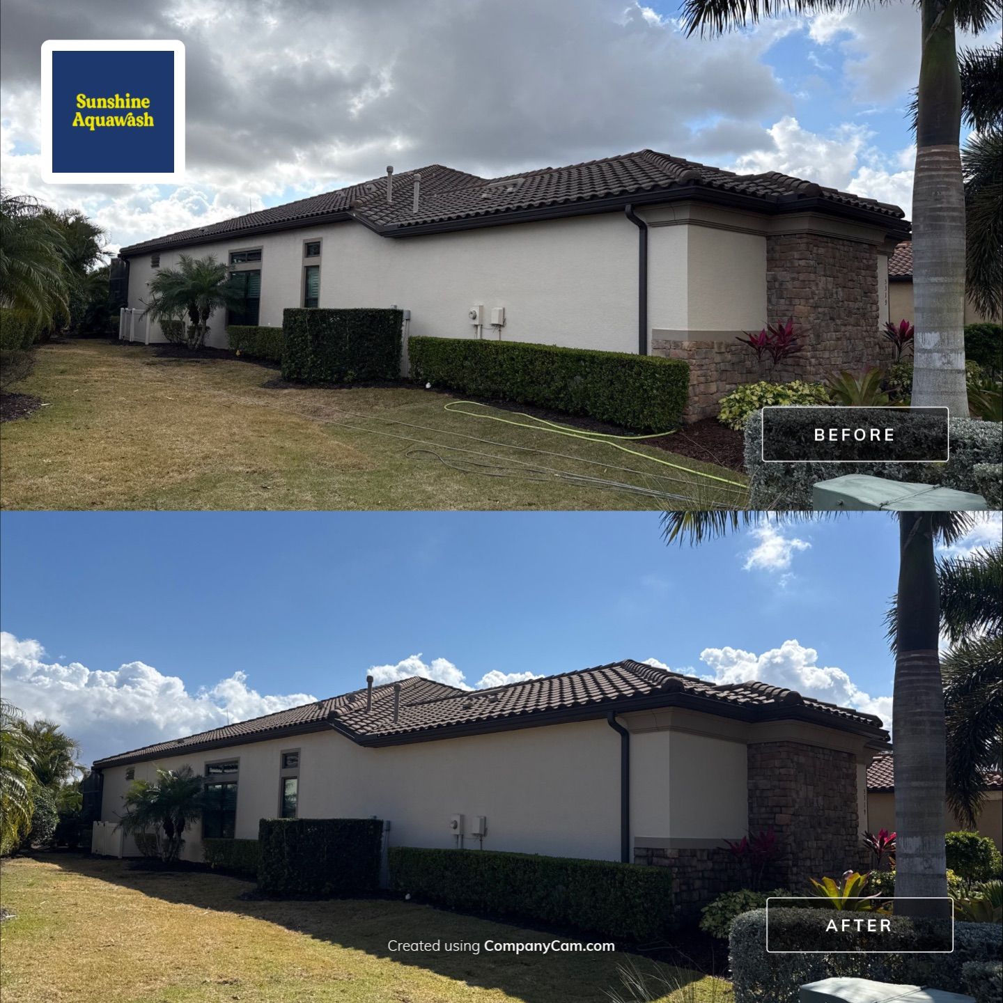 Barrel Tile Roof Cleaning – Lakewood Ranch, FL by Sunshine AquaWash