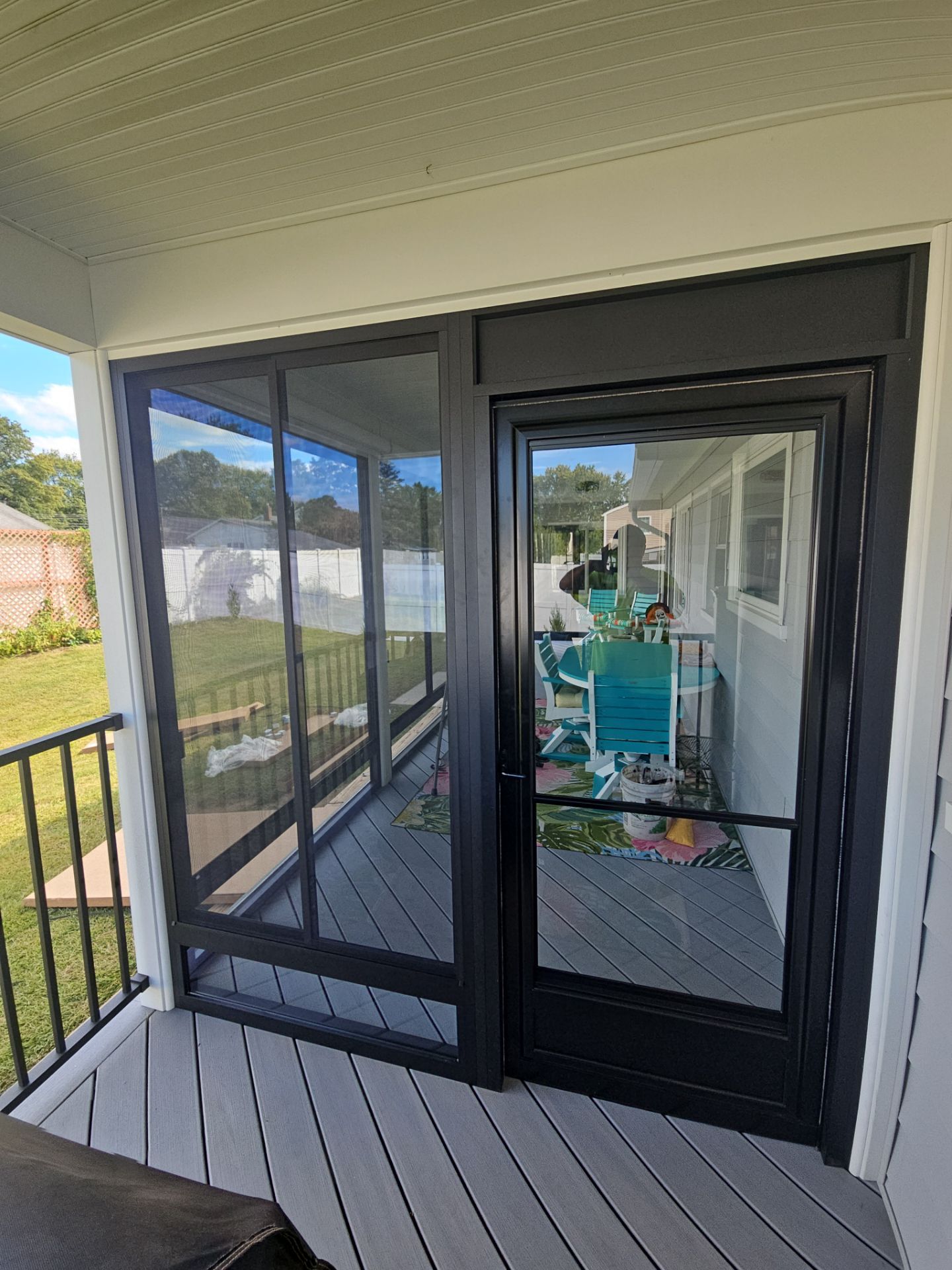 Porch remodel with Summer Space Enclosure by DiGiorgi Roofing and Siding Inc