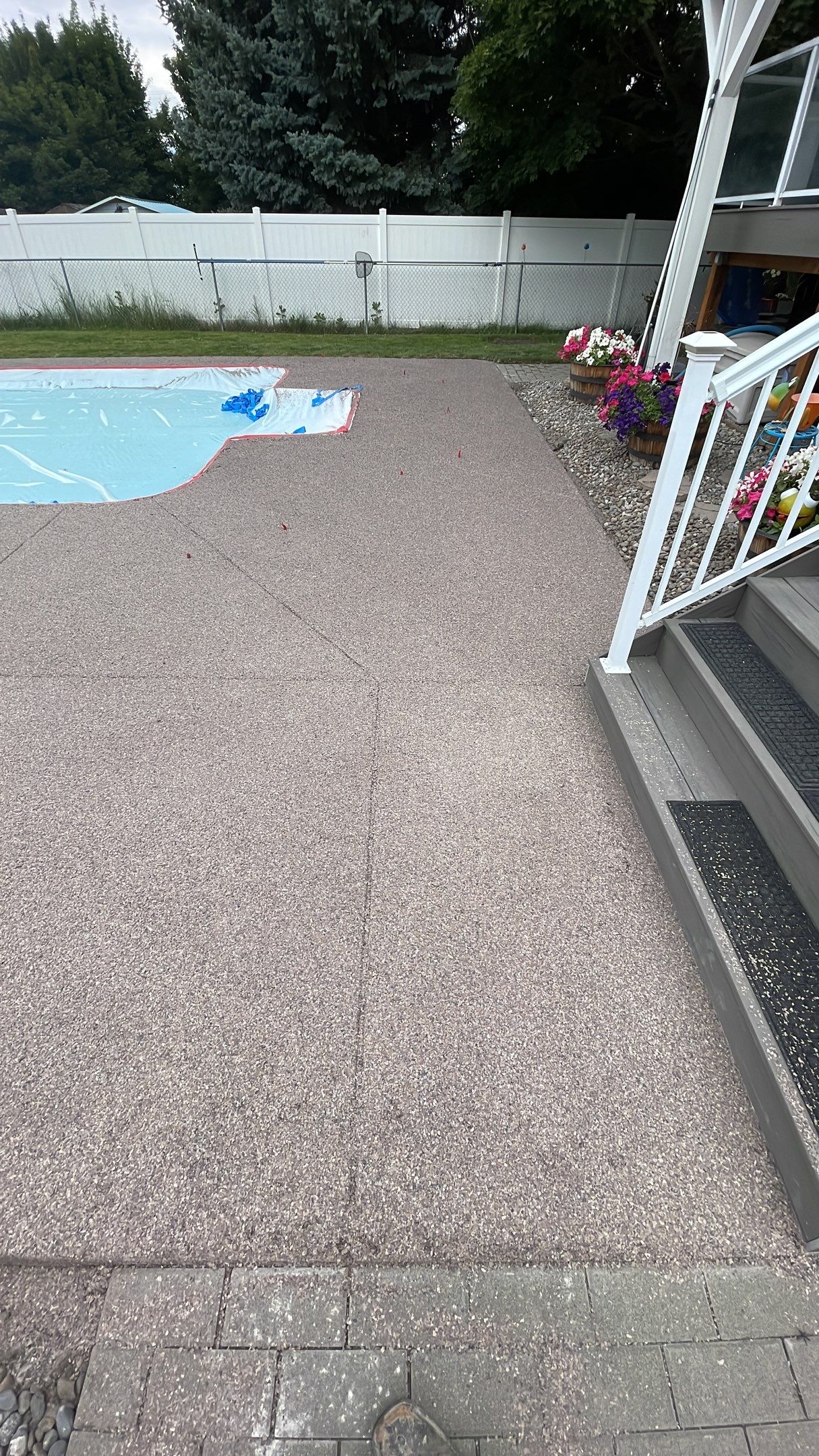 Pool Deck Transformation using Tidal Wave by Croc Coatings, LLC