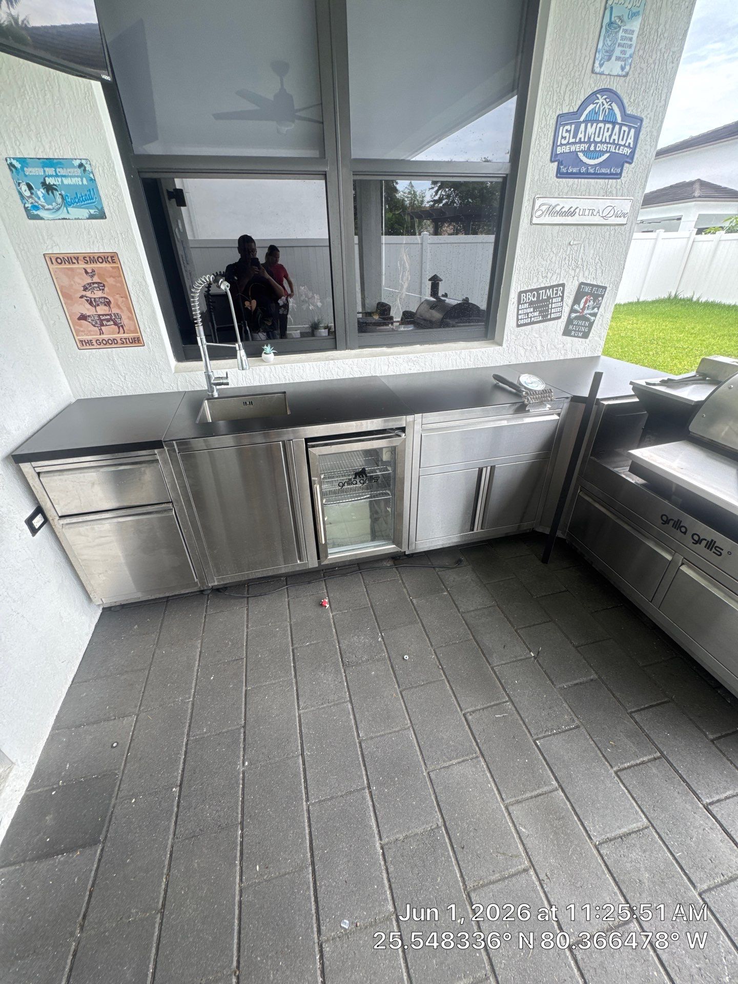 Stainless Steel Outdoor Kitchen Deep Cleaning in Homestead, Florida by SuperClean