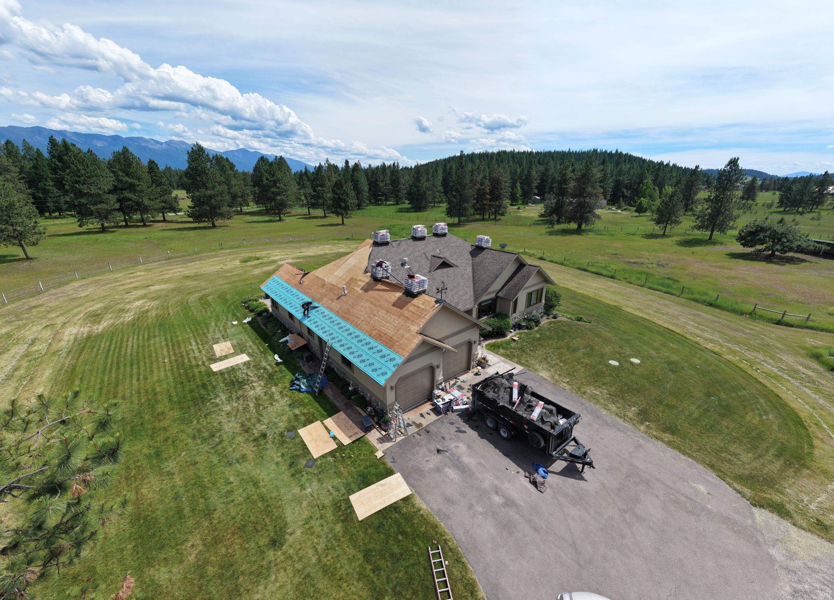 Roof Replacement using GAF Timberline HDZ - Midnight Mesa  by Montana Roofing Solutions