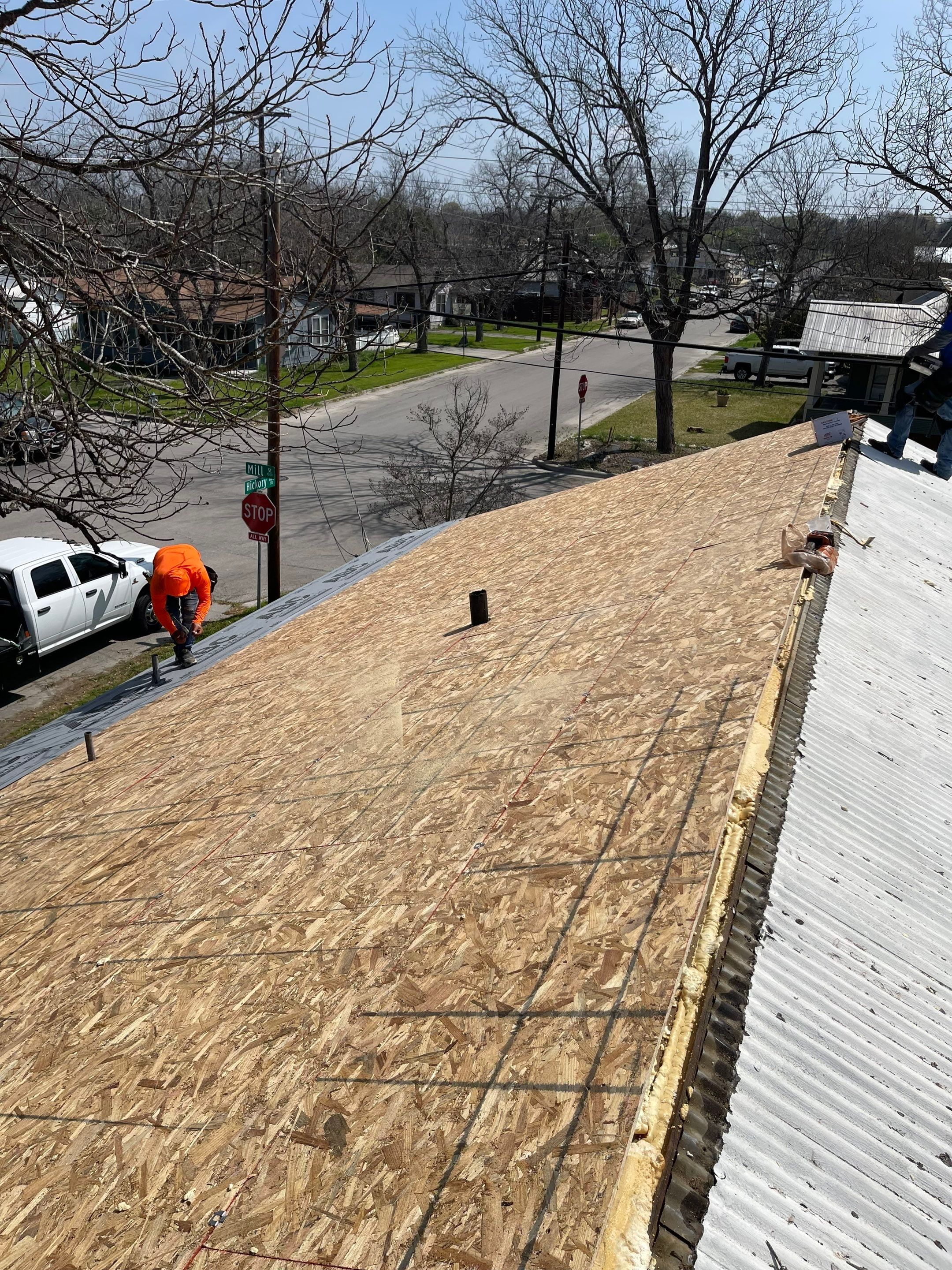 Residential Metal Roof Installation using McElroy Metal by Premier Roofing and Contracting