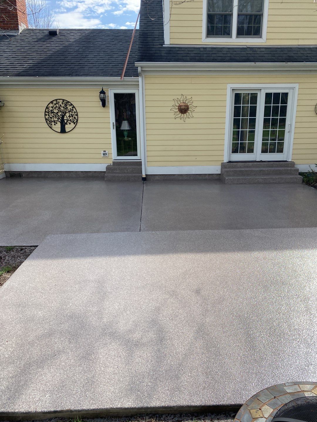 Large Patio + Garage Project in Pittsburgh by Floors in a Day, Inc