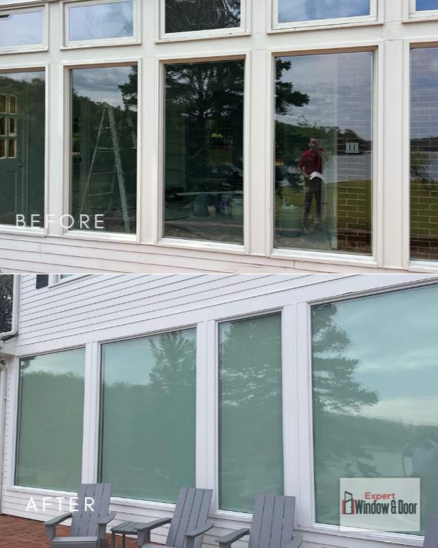 Gainsville Home Window Replacement with Modern Black Frames by Expert window & Door