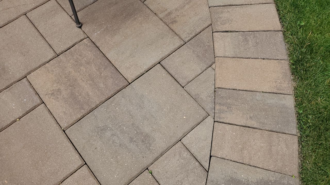 Brick paver clean, sand and seal by Northern Power Washing LLC.