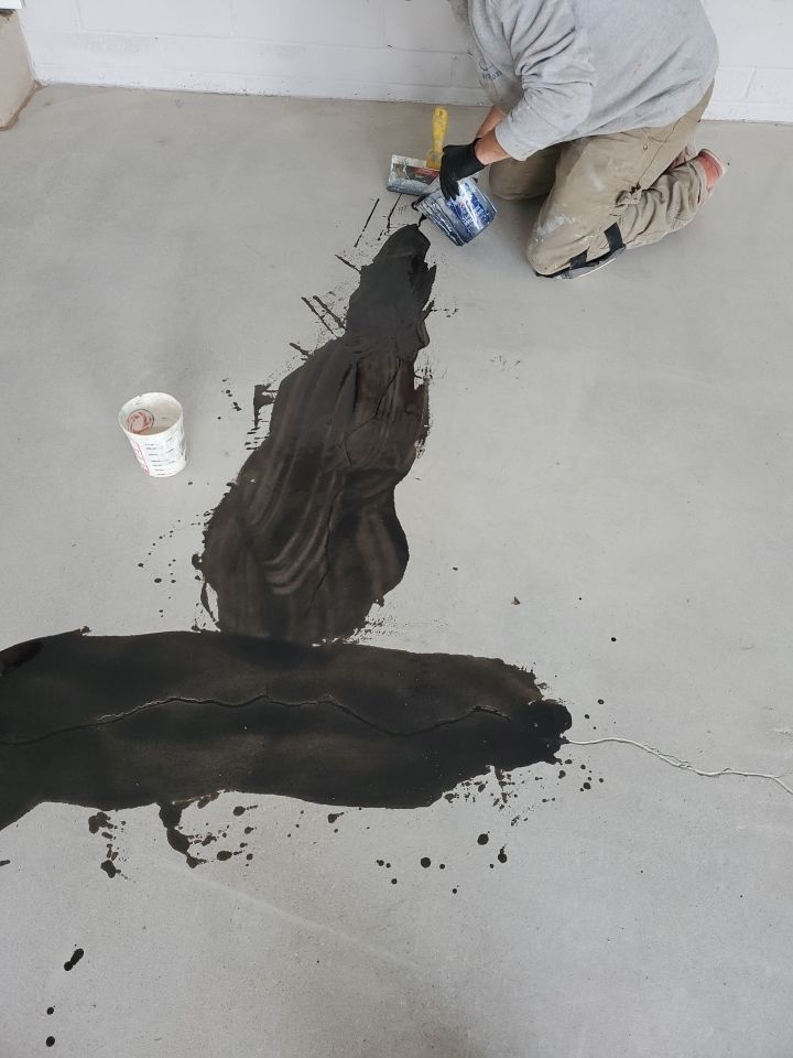 Garage Floor in Mt. Everest, Walls/Ceiling in White by Spectrum Painting, LLC