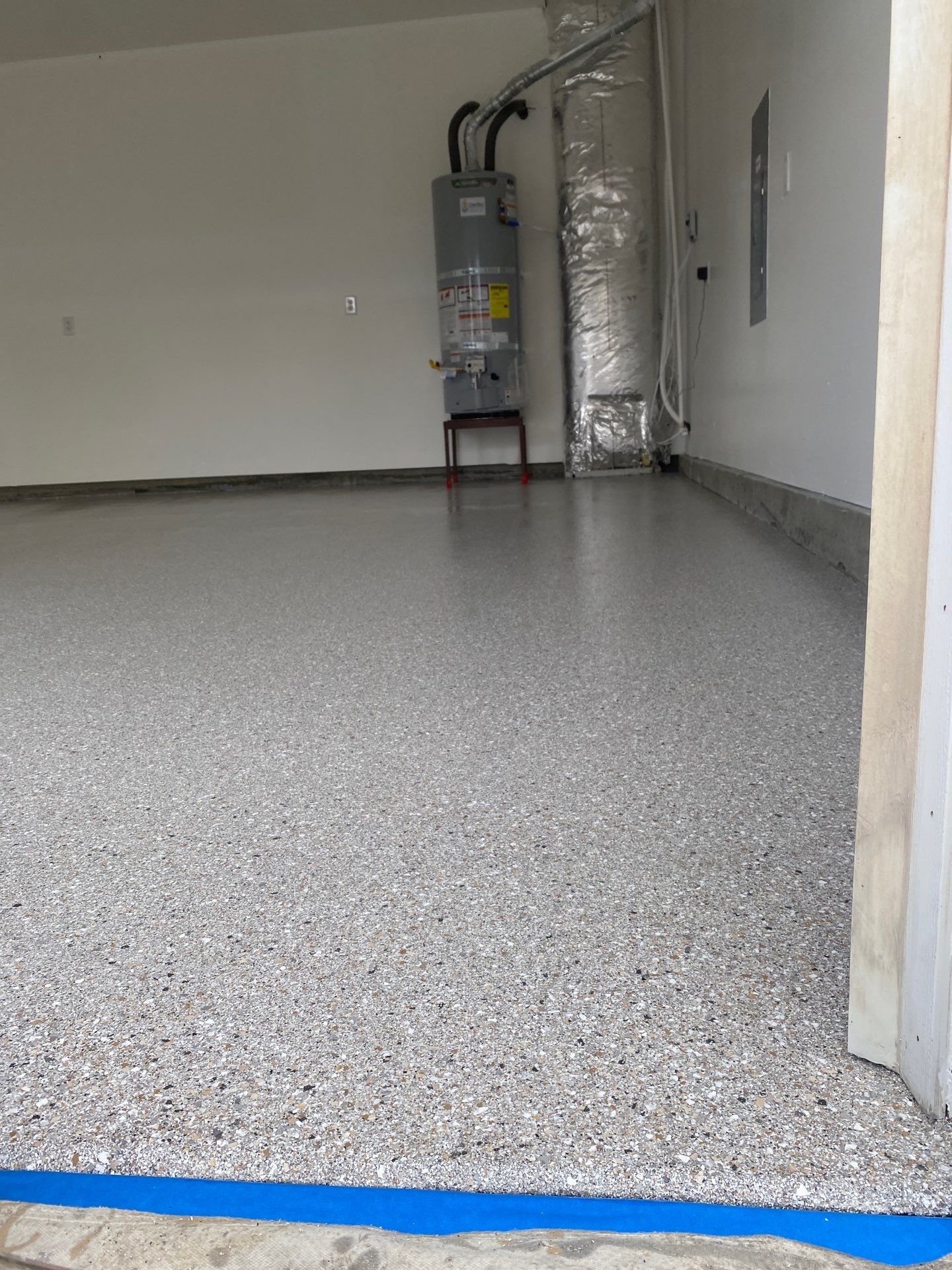 Garage Transformation using Claystone Hybrid by Croc Coatings, LLC