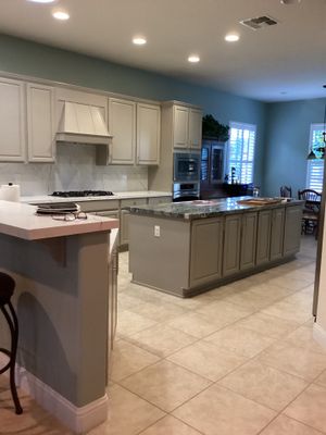 Cabinet Painting Project in Manteca California