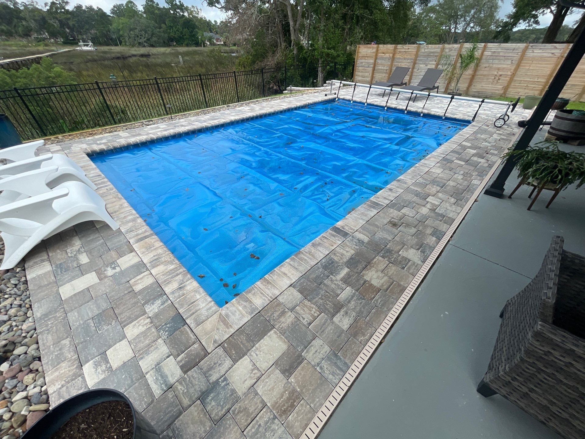 Pool Pavers using PolySand by DuraSeal